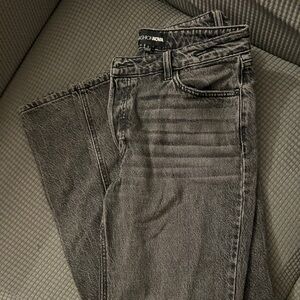 Fashion Nova Black Washed Denim Boot Cut Jeans